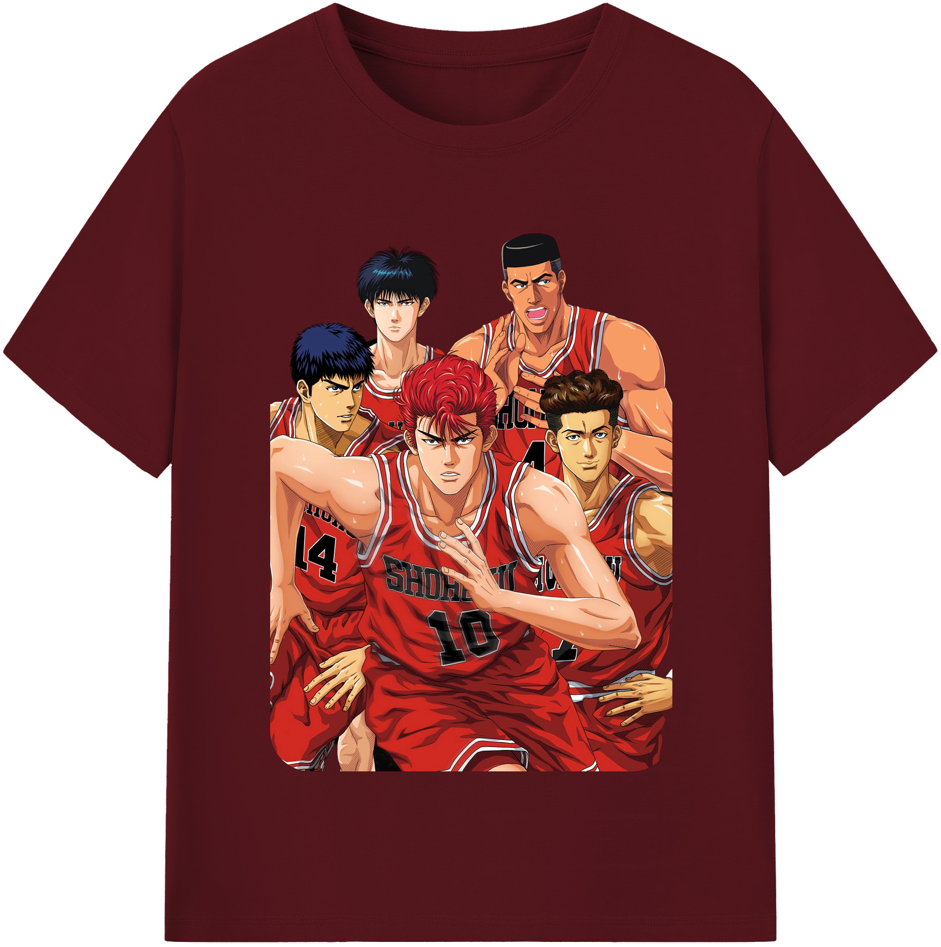 SLAM DUNK／スラムダンク 綿100％半袖Tシャツ（フロントプリント）